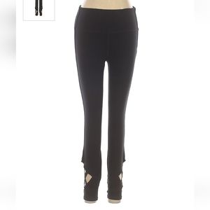 Athleta M black leggings with ballet wrap detail
